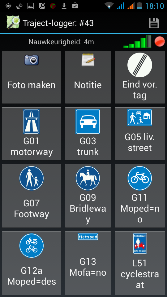 OSM-tracker NL-traffic_signs